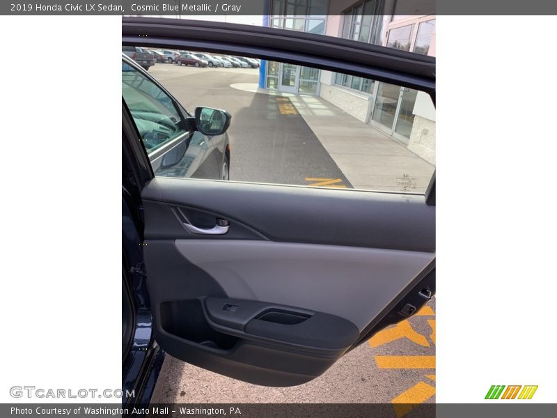 Cosmic Blue Metallic / Gray 2019 Honda Civic LX Sedan
