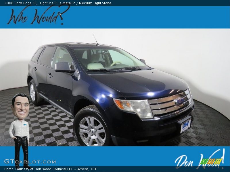 Light Ice Blue Metallic / Medium Light Stone 2008 Ford Edge SE