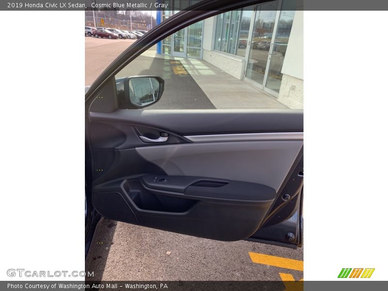 Cosmic Blue Metallic / Gray 2019 Honda Civic LX Sedan