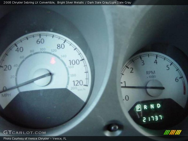 Bright Silver Metallic / Dark Slate Gray/Light Slate Gray 2008 Chrysler Sebring LX Convertible
