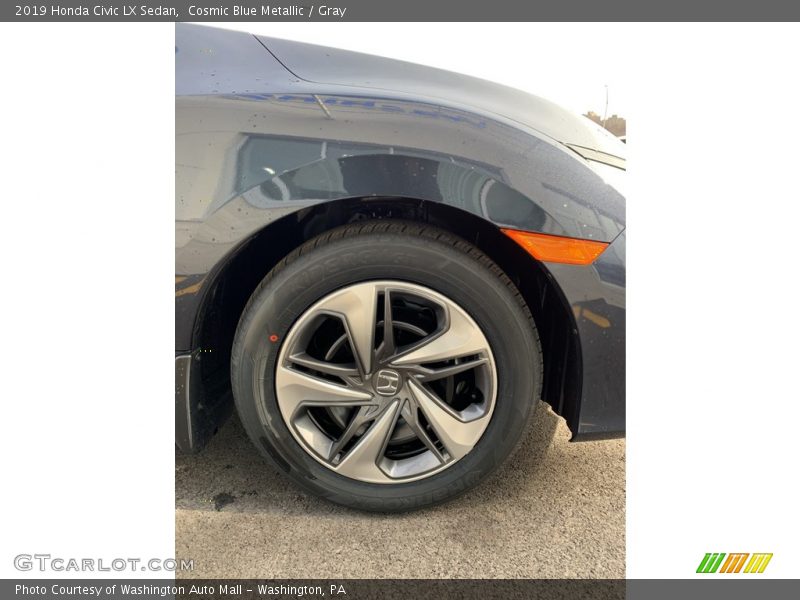 Cosmic Blue Metallic / Gray 2019 Honda Civic LX Sedan
