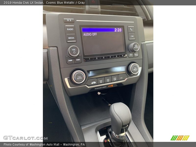 Cosmic Blue Metallic / Gray 2019 Honda Civic LX Sedan