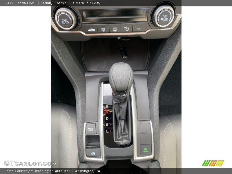 Cosmic Blue Metallic / Gray 2019 Honda Civic LX Sedan