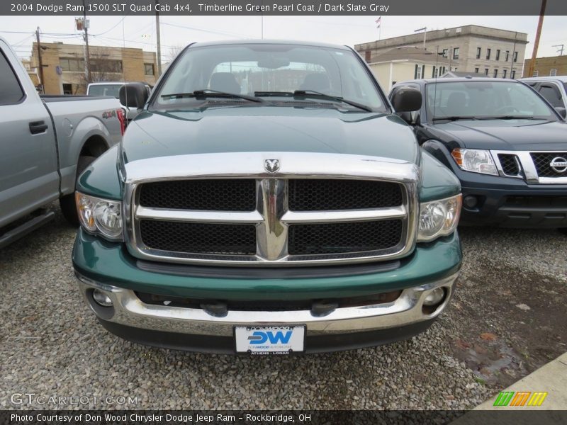 Timberline Green Pearl Coat / Dark Slate Gray 2004 Dodge Ram 1500 SLT Quad Cab 4x4