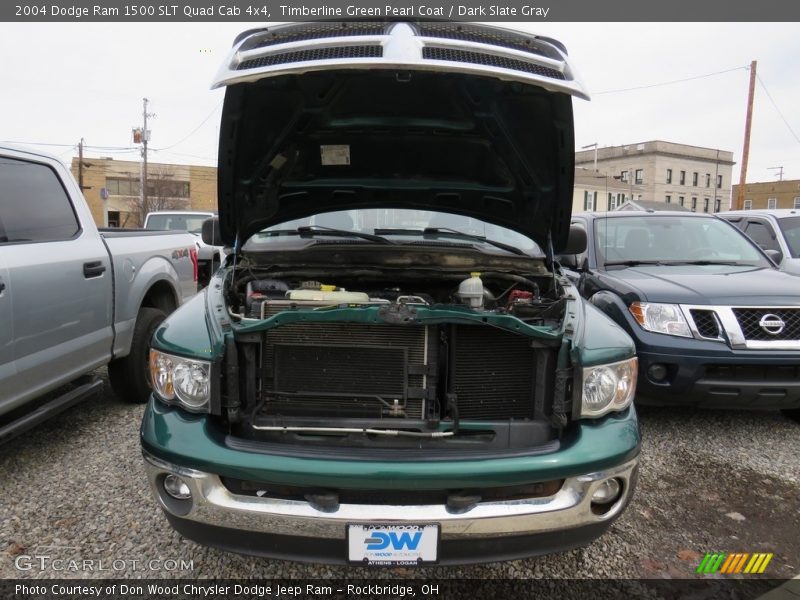 Timberline Green Pearl Coat / Dark Slate Gray 2004 Dodge Ram 1500 SLT Quad Cab 4x4