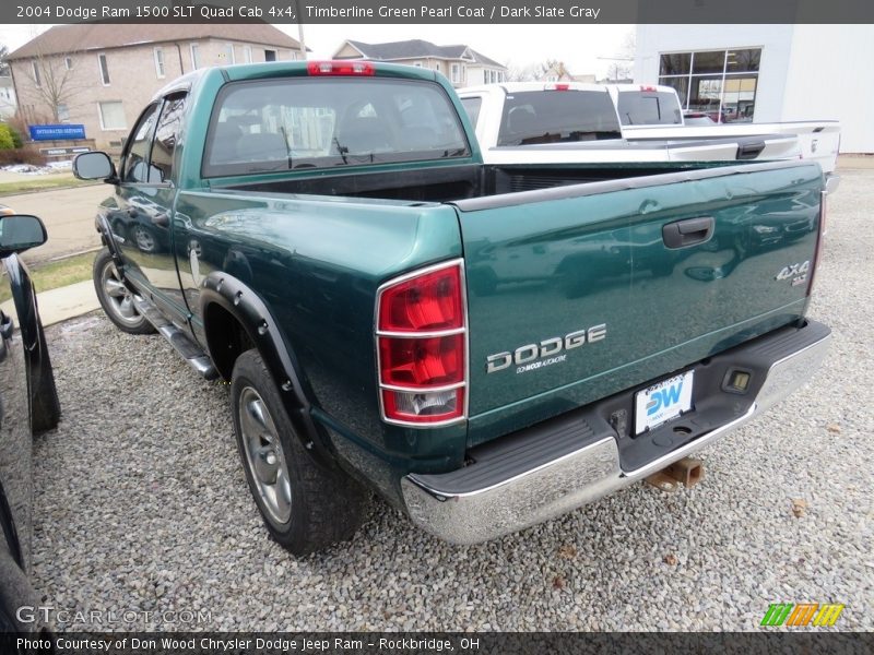 Timberline Green Pearl Coat / Dark Slate Gray 2004 Dodge Ram 1500 SLT Quad Cab 4x4