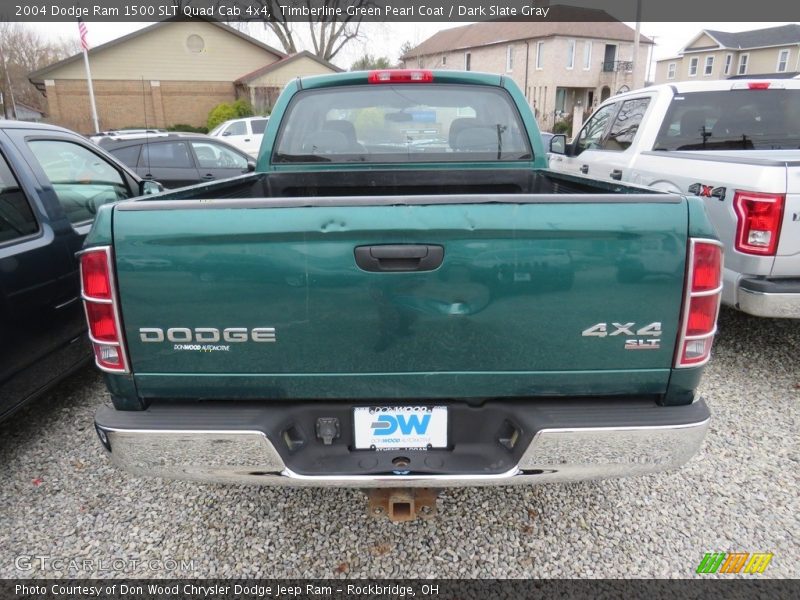 Timberline Green Pearl Coat / Dark Slate Gray 2004 Dodge Ram 1500 SLT Quad Cab 4x4