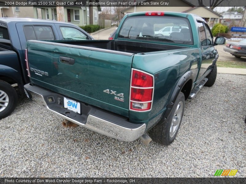 Timberline Green Pearl Coat / Dark Slate Gray 2004 Dodge Ram 1500 SLT Quad Cab 4x4