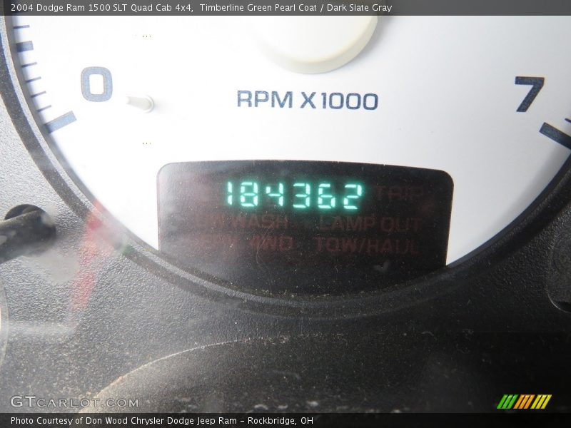 Timberline Green Pearl Coat / Dark Slate Gray 2004 Dodge Ram 1500 SLT Quad Cab 4x4