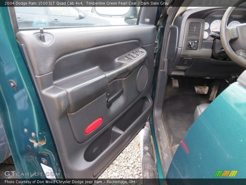 Timberline Green Pearl Coat / Dark Slate Gray 2004 Dodge Ram 1500 SLT Quad Cab 4x4