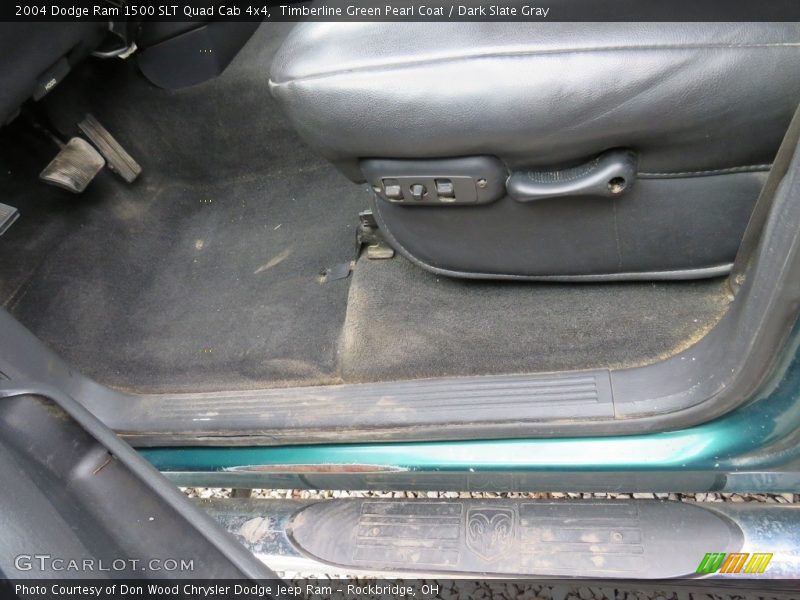 Timberline Green Pearl Coat / Dark Slate Gray 2004 Dodge Ram 1500 SLT Quad Cab 4x4
