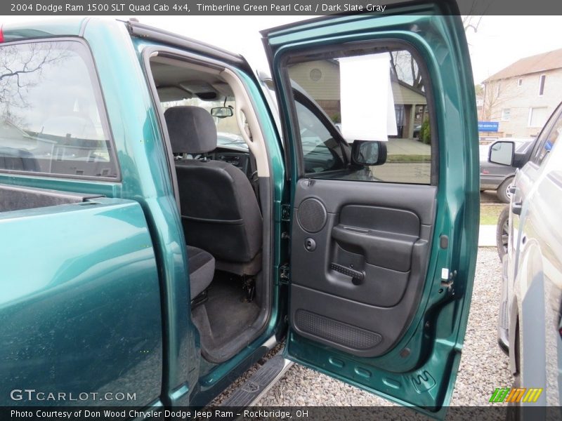 Timberline Green Pearl Coat / Dark Slate Gray 2004 Dodge Ram 1500 SLT Quad Cab 4x4
