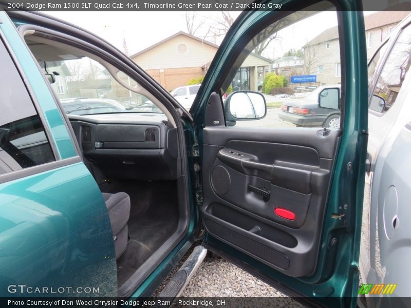 Timberline Green Pearl Coat / Dark Slate Gray 2004 Dodge Ram 1500 SLT Quad Cab 4x4