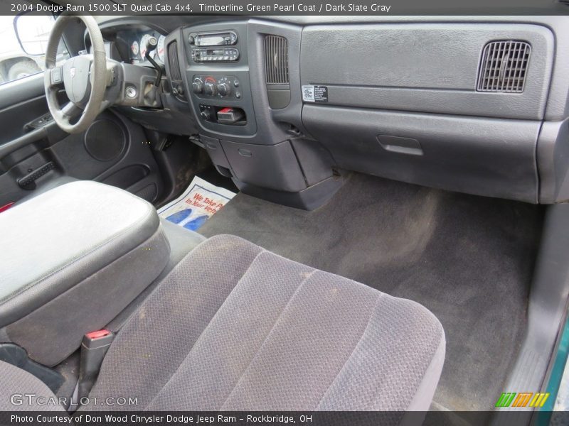 Timberline Green Pearl Coat / Dark Slate Gray 2004 Dodge Ram 1500 SLT Quad Cab 4x4