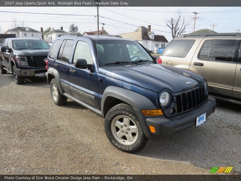 Midnight Blue Pearl / Medium Slate Gray 2007 Jeep Liberty Sport 4x4