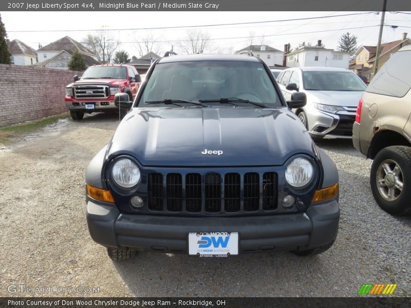 Midnight Blue Pearl / Medium Slate Gray 2007 Jeep Liberty Sport 4x4