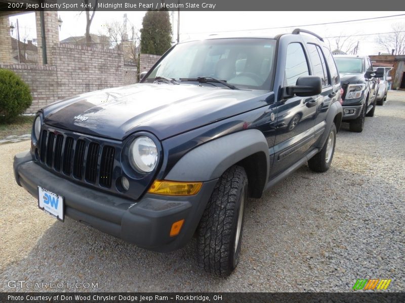 Midnight Blue Pearl / Medium Slate Gray 2007 Jeep Liberty Sport 4x4