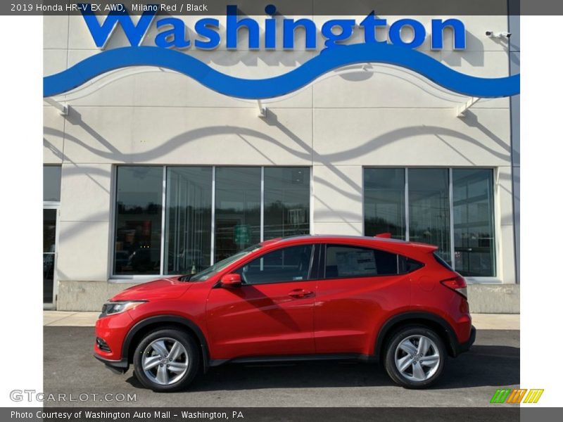 Milano Red / Black 2019 Honda HR-V EX AWD