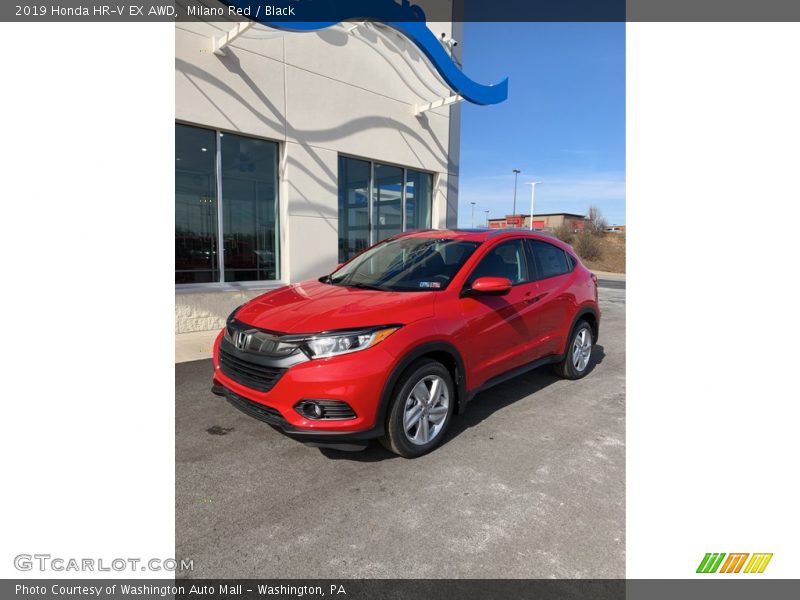 Milano Red / Black 2019 Honda HR-V EX AWD
