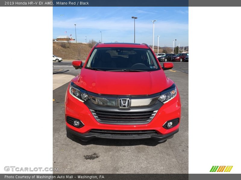 Milano Red / Black 2019 Honda HR-V EX AWD