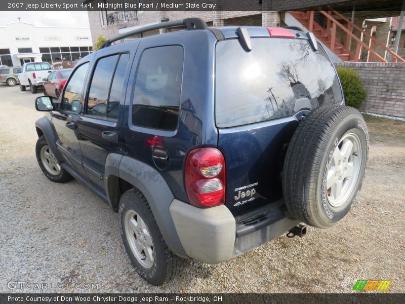 Midnight Blue Pearl / Medium Slate Gray 2007 Jeep Liberty Sport 4x4
