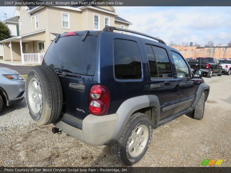 Midnight Blue Pearl / Medium Slate Gray 2007 Jeep Liberty Sport 4x4