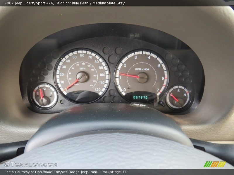Midnight Blue Pearl / Medium Slate Gray 2007 Jeep Liberty Sport 4x4