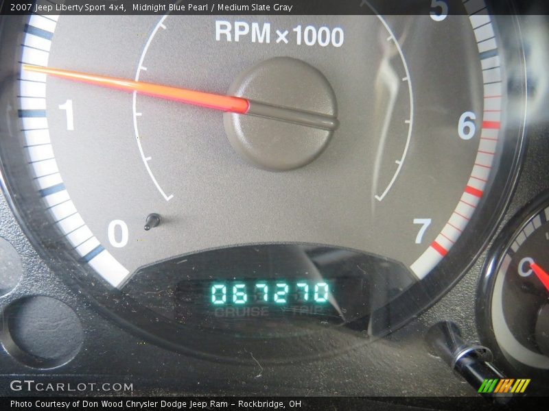 Midnight Blue Pearl / Medium Slate Gray 2007 Jeep Liberty Sport 4x4