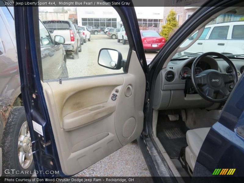 Midnight Blue Pearl / Medium Slate Gray 2007 Jeep Liberty Sport 4x4