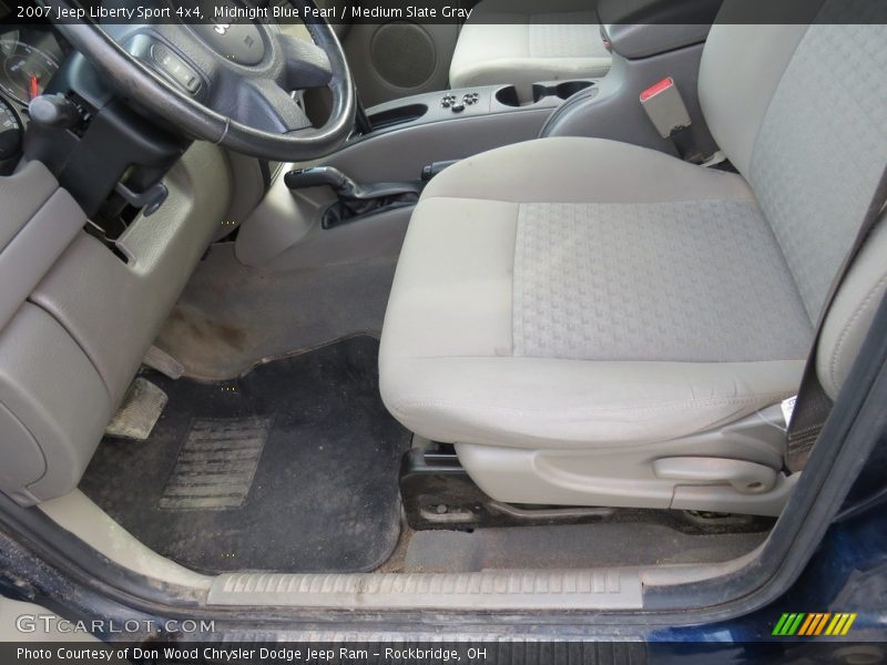 Midnight Blue Pearl / Medium Slate Gray 2007 Jeep Liberty Sport 4x4
