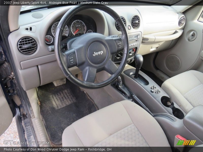 Midnight Blue Pearl / Medium Slate Gray 2007 Jeep Liberty Sport 4x4