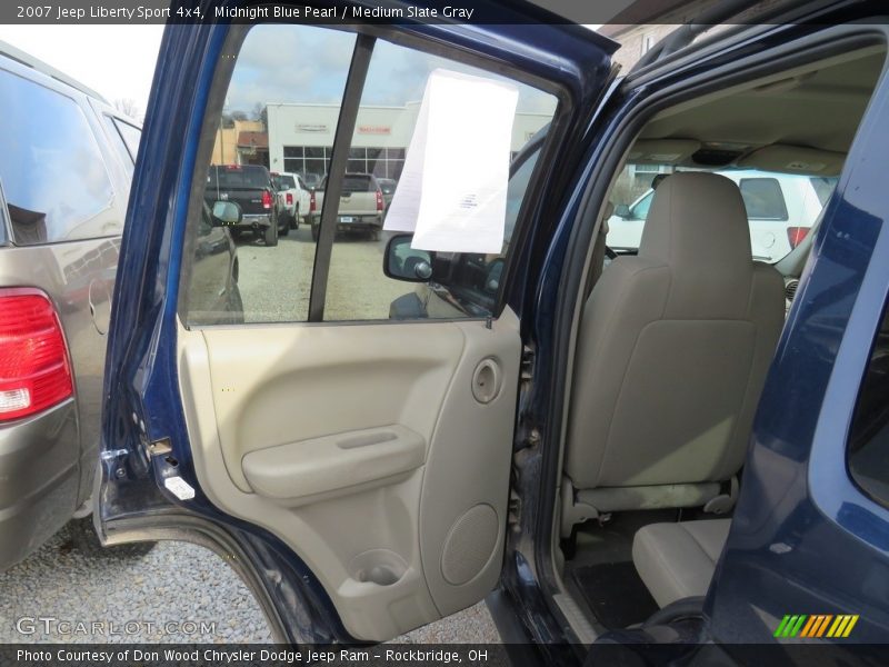 Midnight Blue Pearl / Medium Slate Gray 2007 Jeep Liberty Sport 4x4