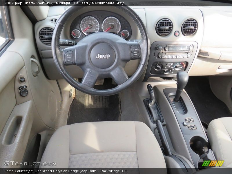 Midnight Blue Pearl / Medium Slate Gray 2007 Jeep Liberty Sport 4x4