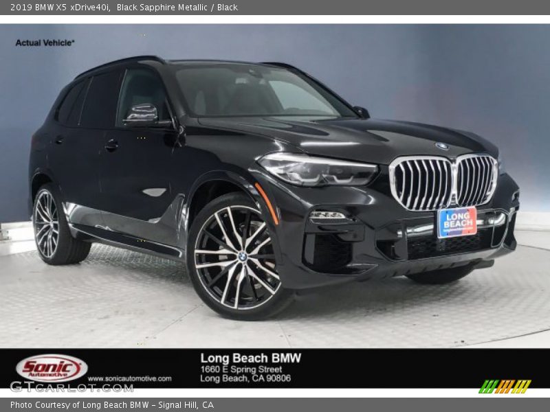 Black Sapphire Metallic / Black 2019 BMW X5 xDrive40i
