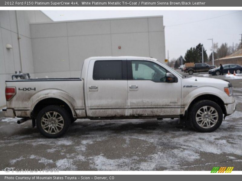 White Platinum Metallic Tri-Coat / Platinum Sienna Brown/Black Leather 2012 Ford F150 Platinum SuperCrew 4x4