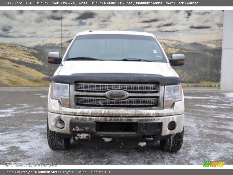 White Platinum Metallic Tri-Coat / Platinum Sienna Brown/Black Leather 2012 Ford F150 Platinum SuperCrew 4x4