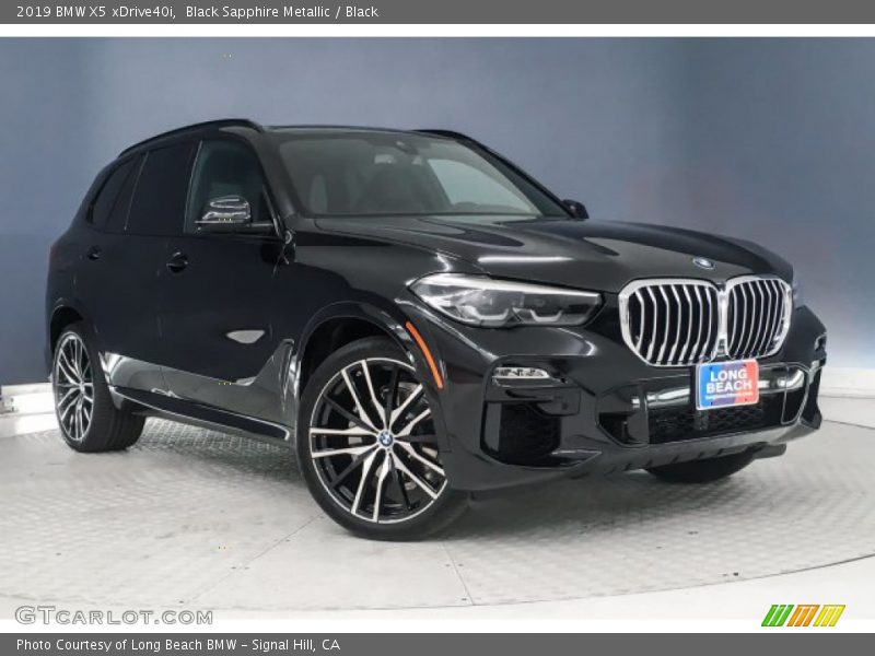 Black Sapphire Metallic / Black 2019 BMW X5 xDrive40i