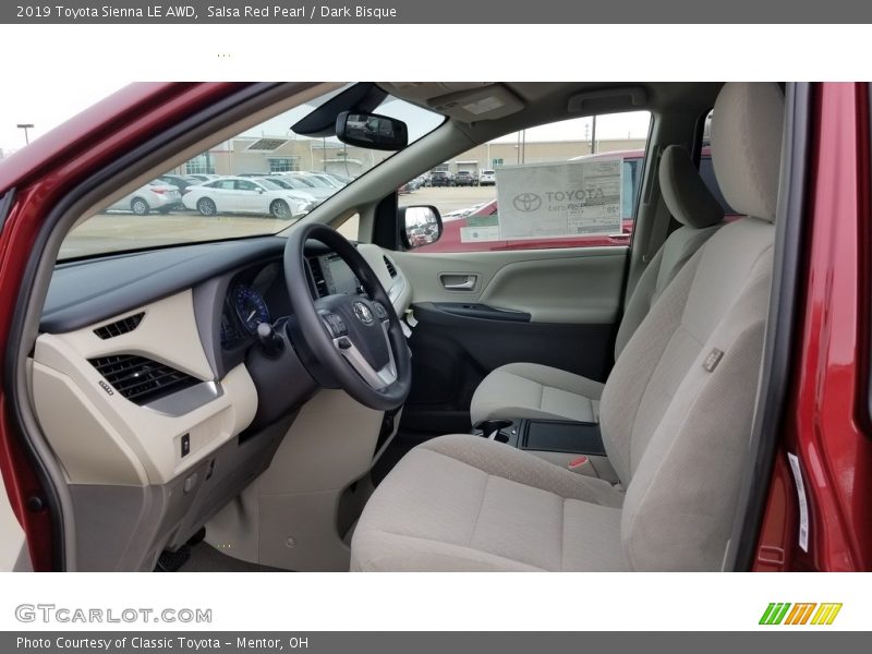Salsa Red Pearl / Dark Bisque 2019 Toyota Sienna LE AWD