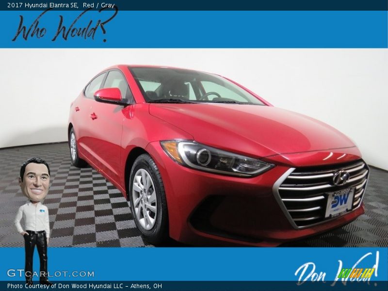 Red / Gray 2017 Hyundai Elantra SE