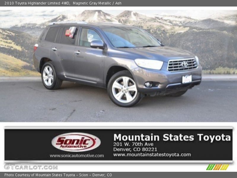 Magnetic Gray Metallic / Ash 2010 Toyota Highlander Limited 4WD
