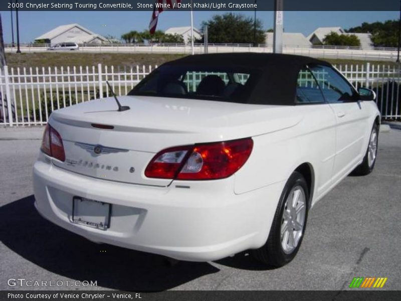 Stone White / Dark Khaki/Light Graystone 2008 Chrysler Sebring Touring Convertible