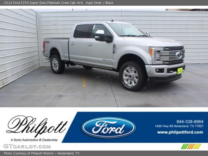 Ingot Silver / Black 2019 Ford F250 Super Duty Platinum Crew Cab 4x4