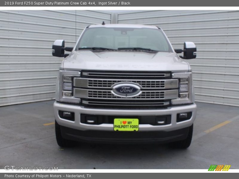Ingot Silver / Black 2019 Ford F250 Super Duty Platinum Crew Cab 4x4