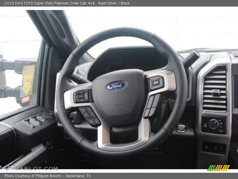 Ingot Silver / Black 2019 Ford F250 Super Duty Platinum Crew Cab 4x4