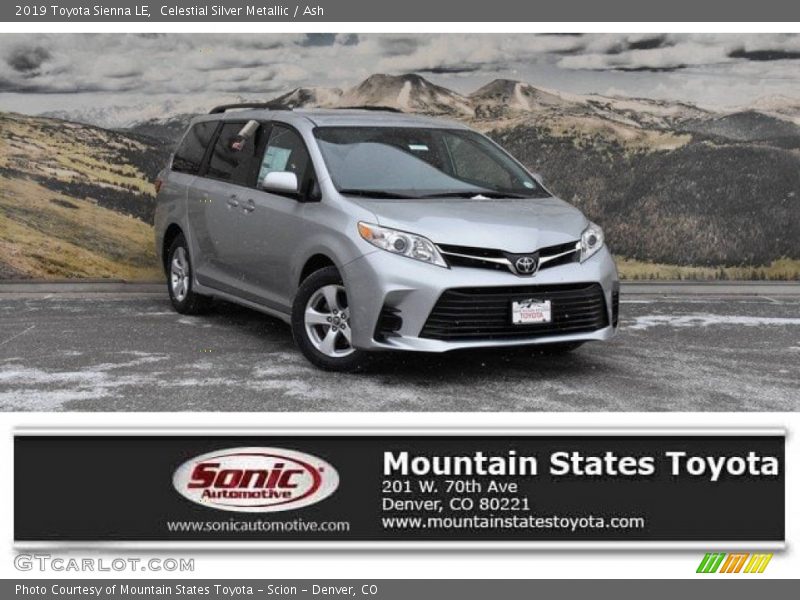 Celestial Silver Metallic / Ash 2019 Toyota Sienna LE