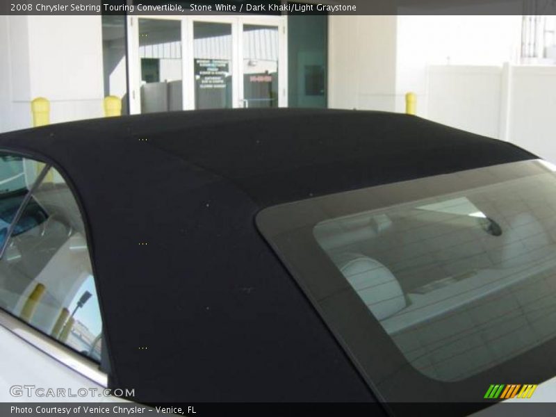 Stone White / Dark Khaki/Light Graystone 2008 Chrysler Sebring Touring Convertible