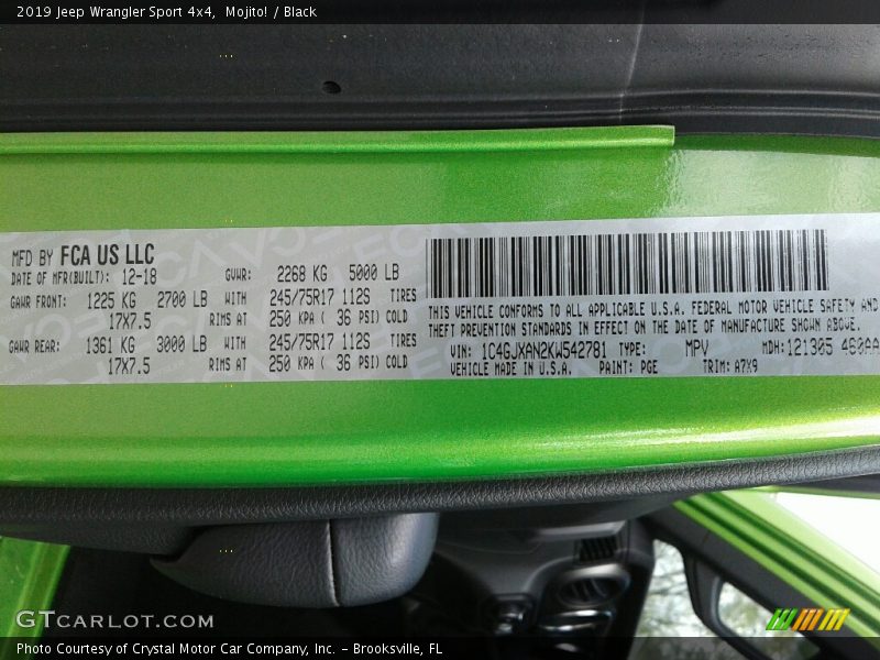 Mojito! / Black 2019 Jeep Wrangler Sport 4x4