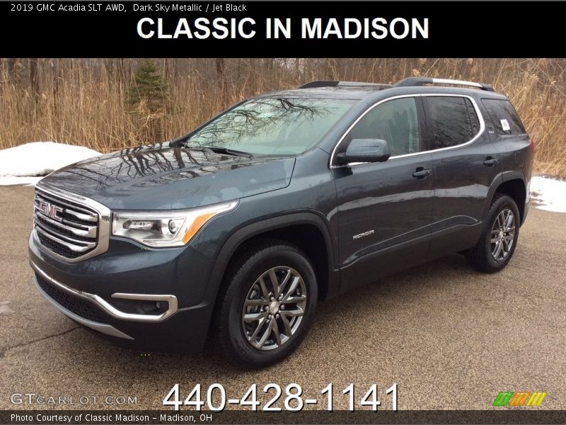 Dark Sky Metallic / Jet Black 2019 GMC Acadia SLT AWD