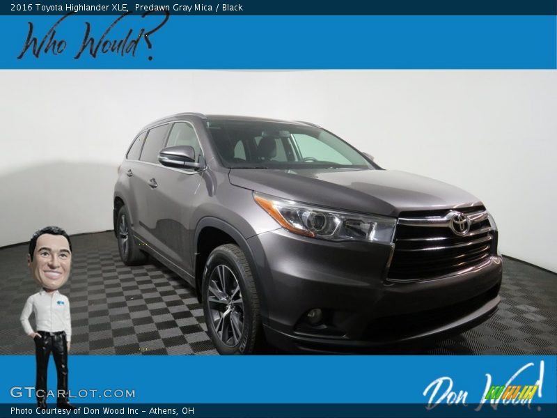 Predawn Gray Mica / Black 2016 Toyota Highlander XLE