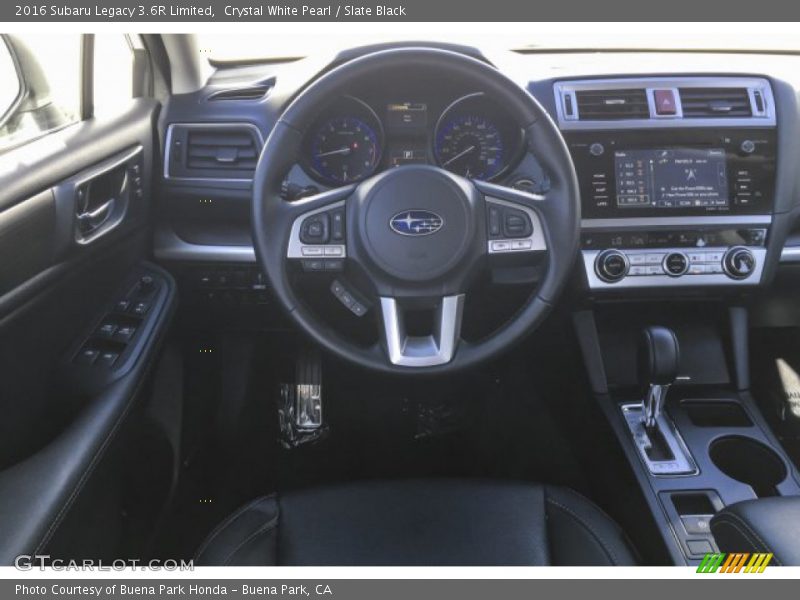 Crystal White Pearl / Slate Black 2016 Subaru Legacy 3.6R Limited